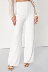 Sheerly Sultry Ivory Organza Balloon Sleeve Two-Piece Jumpsuit