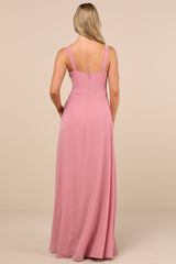 Remarkable Arrival Dusty Rose Sleeveless Maxi Dress