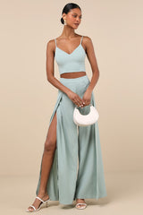 Out Tonight Sage Green Two-Piece Jumpsuit