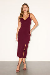 All This Allure Burgundy Strappy Backless Midi Dress