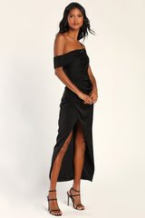 Showing Off a Little Black Asymmetrical Tulip Midi Dress