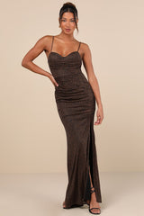 Stunning Wonder Black Leopard Mesh Bustier Mermaid Maxi Dress